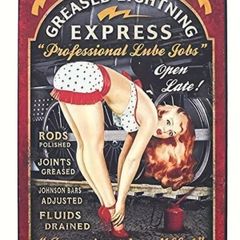 Greased Lightning Express : Metal Sign