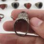 15 Traditional Brass Stone & Glass Rings Rustic Antique Jewellery Image 10