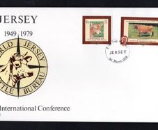 1979 Jersey Ninth World Jersey Cattle Bureau Conference Commemorative Stamps First Day Cover (FDC)