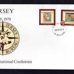 1979 Jersey Ninth World Jersey Cattle Bureau Conference Commemorative Stamps First Day Cover (FDC)