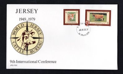 1979 Jersey Ninth World Jersey Cattle Bureau Conference Commemorative Stamps First Day Cover (FDC)