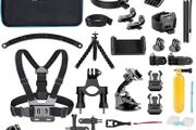 Action Camera Accessories Kit 60-In-1 for GoPro Hero 12 11 10 9 8 7 6 5 Session 4 3+ 3 2 1 Black Silver SJ4000 / SJ5000 / SJ6000 DJI OSMO Action DBPOWER AKASO Xiaomi Yi APEMAN