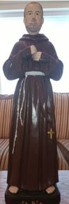 large religous statue of padre pio