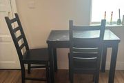 Table/desk and chairs - black