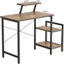 MASSIVE SALE, MULTIPLE COLOURS IN STOCK Small Computer Desk 80 x 50 cm Home Office Multipurpose Writing Desk with Extra Storage Rack and Moveable Shelf,Rustic Brown Image 5