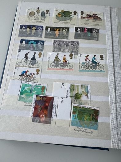 UK collection in stamp album
