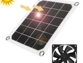 BRAND NEW 6V 10W 6inch Outdoor Solar Power Panel Exhaust Fan IP65 Waterproof USB Charging fan