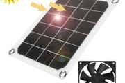 BRAND NEW 6V 10W 6inch Outdoor Solar Power Panel Exhaust Fan IP65 Waterproof USB Charging fan