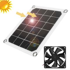 BRAND NEW 6V 10W 6inch Outdoor Solar Power Panel Exhaust Fan IP65 Waterproof USB Charging fan