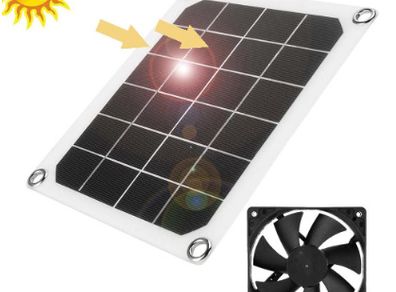BRAND NEW 6V 10W 6inch Outdoor Solar Power Panel Exhaust Fan IP65 Waterproof USB Charging fan
