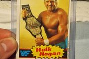 WWF Hulk Hogan 1985 Topps Canadian Rookie Card #1 NM - WWE