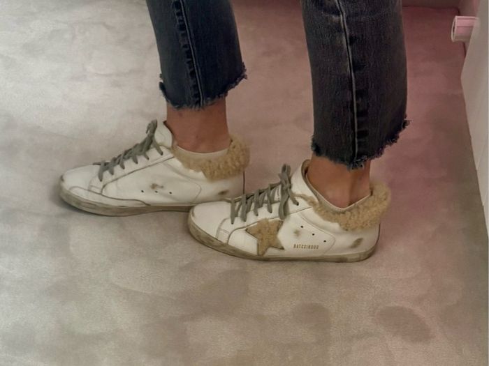 Golden Goose shearling superstar trainers