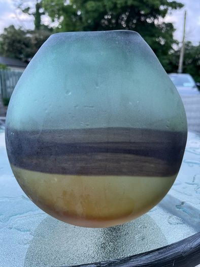 Vintage Heavy Glass Vase
