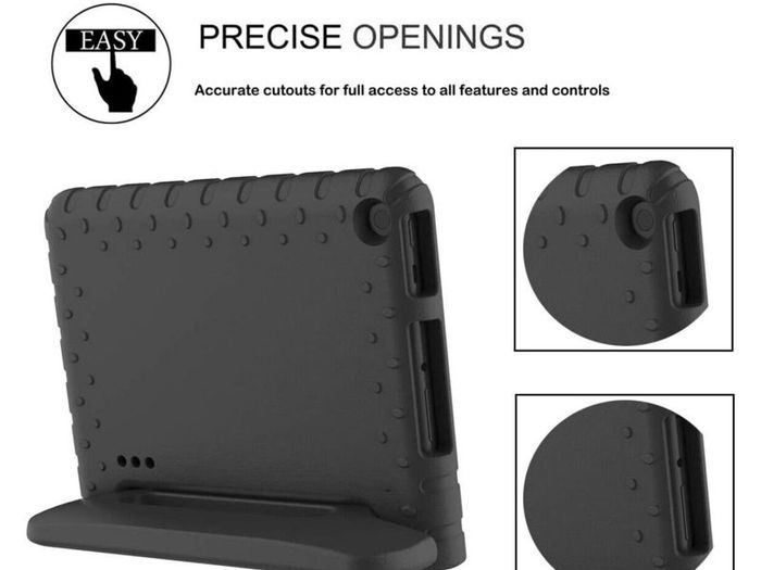 For Amazon Fire 7 2019 Case Kids Shockproof Tablet Smart Cover Handle EVA New Black - FHT06ATK1