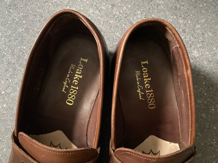 Loake 1880 Leven Loafer Brown Made in England size UK6 1/2 Leather