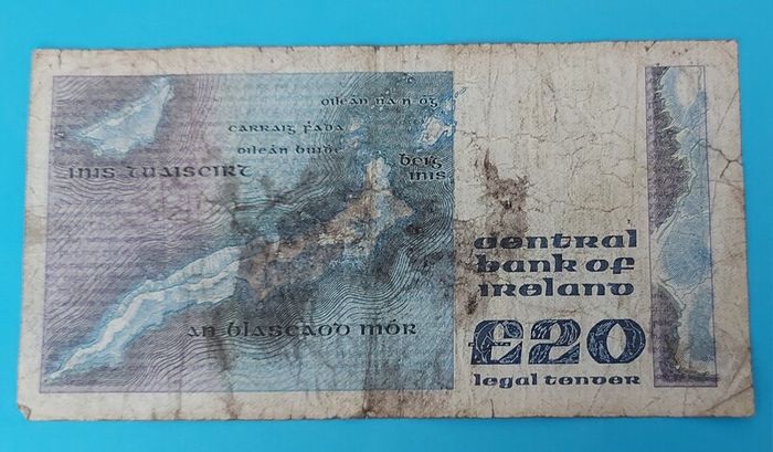 Irish 4 X 1980's  Twenty Pound "YEATS"  banknots in Fine  condition