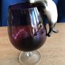 Vintage Brandy Glass with Hanging Cat Ornament Image 6