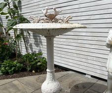 Iron bird bath