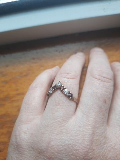9 Carat Gold Garnet & CZ Vintage Ring