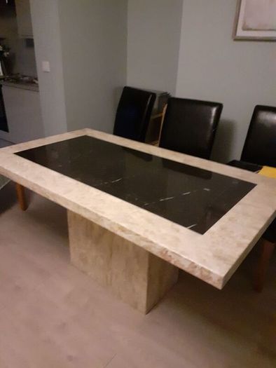Solid marble table