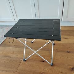 Portable Camping Table, Lightweight Folding Table with Aluminum Table Top and Carry Bag, Easy to Carry, Perfect for Outdoor, Picnic, Cooking, Beach, Hiking, Fishing (Black, Medium)