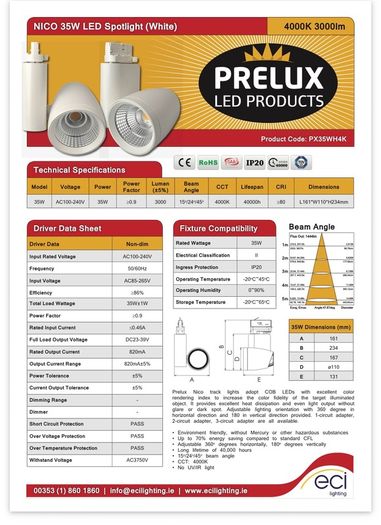 Prelux Nico Led Track Lights Job Lot Clearance - 55 Lights With 25 Rails