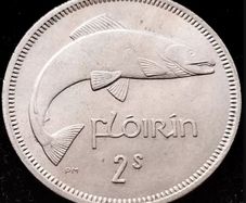 [#46] - Ireland 1962 | Irish 2s | Irish Florin | Salmon | KM.15a | High Grade
