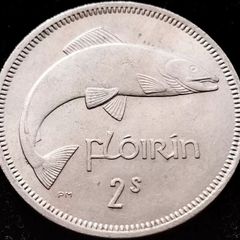 [#46] - Ireland 1962 | Irish 2s | Irish Florin | Salmon | KM.15a | High Grade