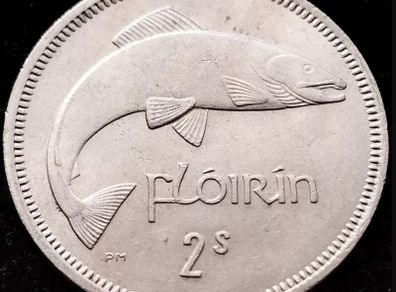 [#46] - Ireland 1962 | Irish 2s | Irish Florin | Salmon | KM.15a | High Grade
