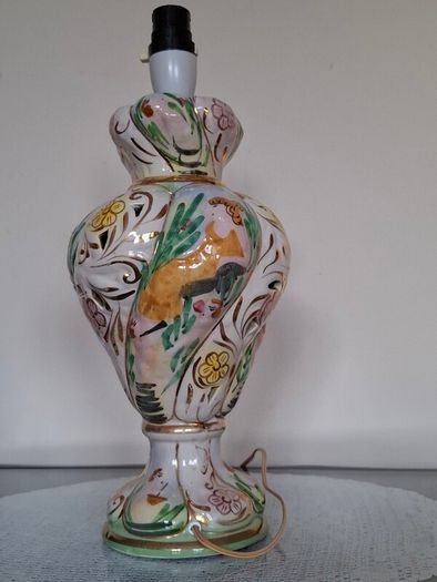 Vintage porcelain table lamp.  Italy.