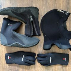 Cressi boots+gloves+hood, color: black