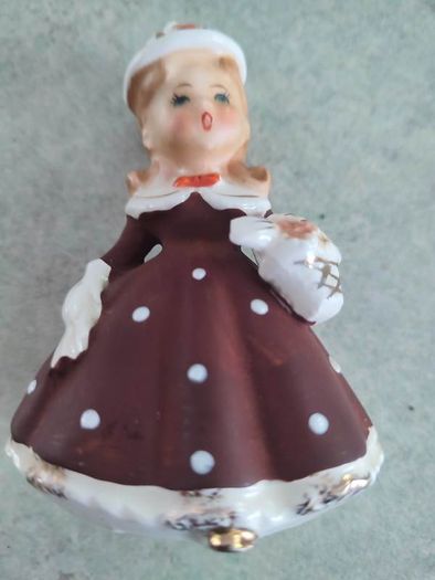 Vintage Bone China Fegurine Of Flower Gril.