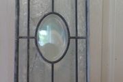 Antique Stunning Leaded Stained Glass Window Art  40,5" x 9"