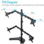 BRAND NEW Quad Four Arm Desk Mount Ergonomic LCD Computer Monitor Bracket Stand Tilt Rotation 17'-32' Screen Support Image 2