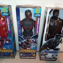 Marvel Avengers Titan Hero Series Falcon Black Panther Iron Man -all New