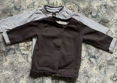 Grey baby boy jacket and matching bodysuit 6-9m
