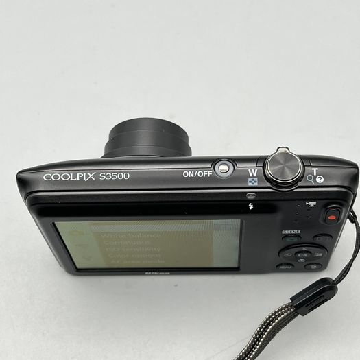 Nikon Coolpix S3500 20.1MP Digital Camera Black Tested - Full Kit