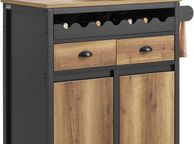main image for ad Kitchen Island  Kitchen Trolley with Bottle Rack  Serving trolley vintage brown 7