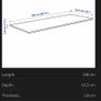 Ikea Saljan Worktop 246x3.8 CM Image 2