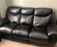 3 seater quality leather recliner sofa
