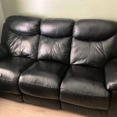 3 seater quality leather recliner sofa