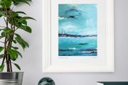 Blue Poolbeg, Large framed Print by Helen Mathews