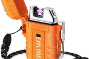 Waterproof Double Arc Lighter USB Rechargeable Windproof Plasma Lighter Outdoor Camping Flameless Smoking Accessories