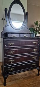 Beautiful Vintage Style Dressing Table / Chest of Drawers with Mirror