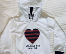 Le Chic white hoodie size 104