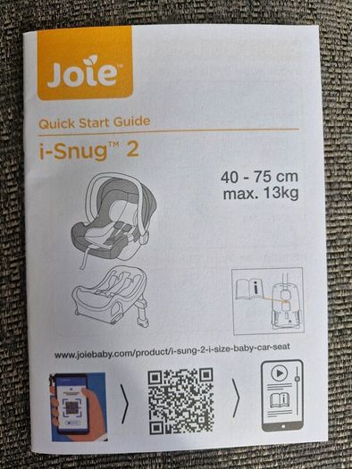 Joie i-Snug 2 Baby Car Seat & Isofix x 2