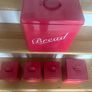 Vintage style bread & biscuit tins with tea, coffee & sugar tins Image 9