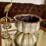 Antique Indian brass Planter Pumpkin Lotus Shape Image 2