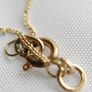 Vintage 9Ct Yellow Gold 375 Oval Peridot Pendant with L-22,5" Chain 2,5g Image 10