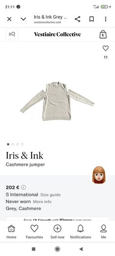 High end brand Iris and Ink,wool/cashmere mix v-neck ladies cardigan